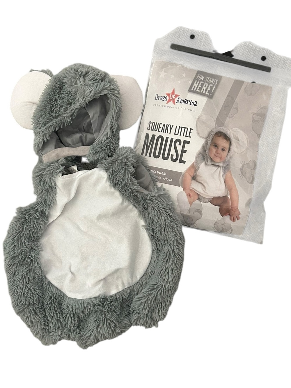 NWOT Squeaky Little Mouse Dark Gray Costume